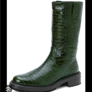 Aquatalia croc embossed boots